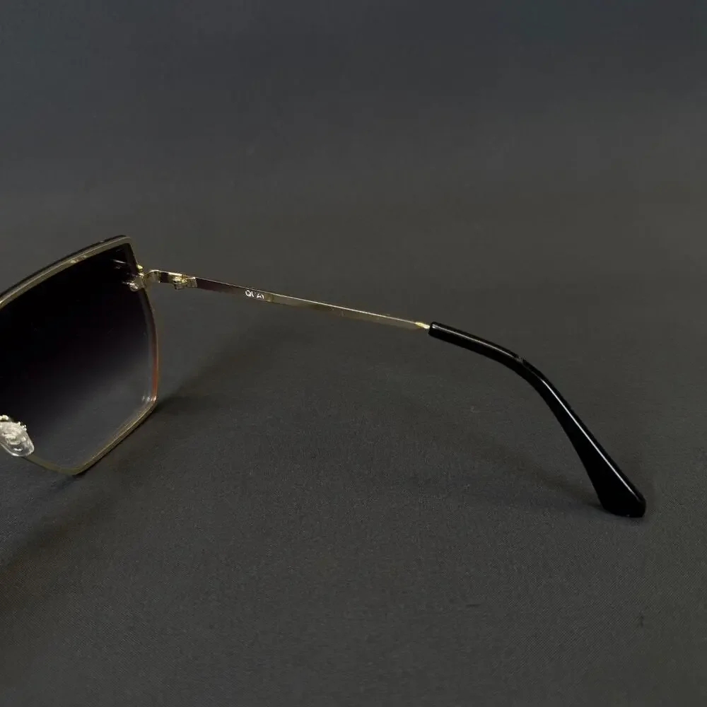 Quay Australia Around The Way 125 Gold Rimless Sunglasses Only Frame